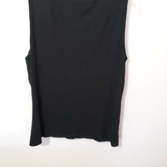 Ann Taylor Sleeveless Black Top V Neck Size Large - Picture 6 of 6